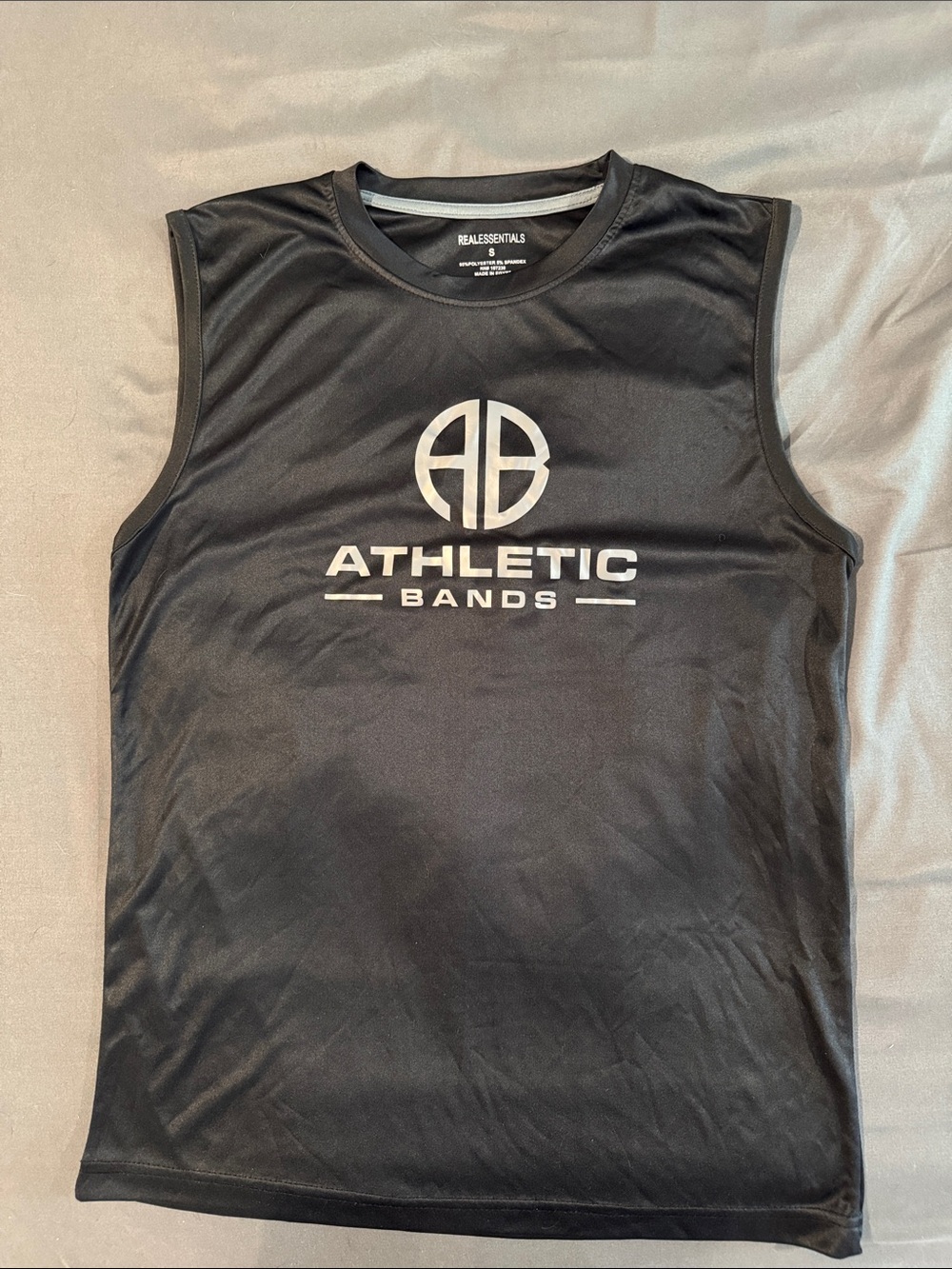Athletic Bands Black Sleeveless Performance Tank